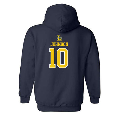 La Salle - NCAA Men's Basketball : Jaden Johnson - Sports Shersey Hooded Sweatshirt-1