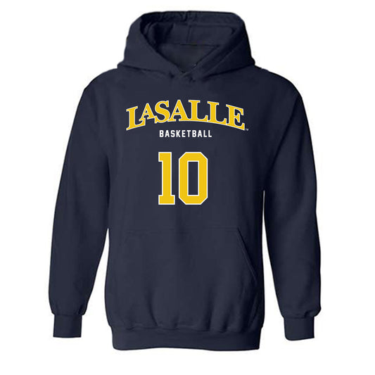 La Salle - NCAA Men's Basketball : Jaden Johnson - Sports Shersey Hooded Sweatshirt-0