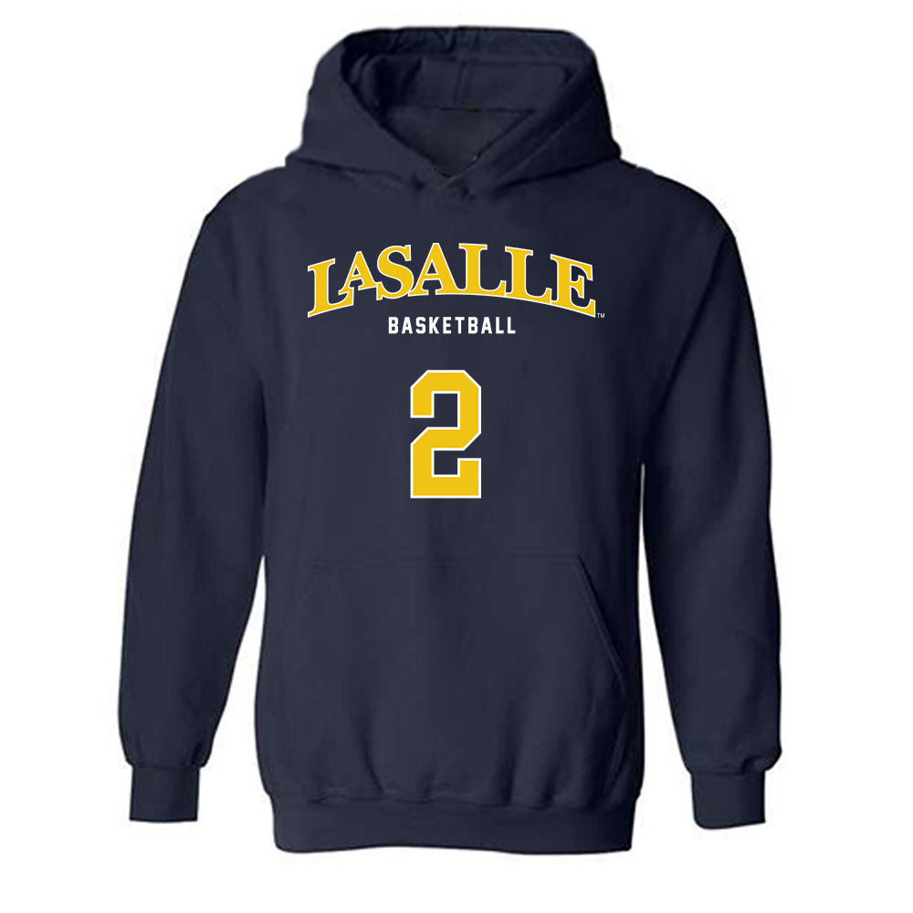 La Salle - NCAA Men's Basketball : Jaeden Marshall - Sports Shersey Hooded Sweatshirt-0
