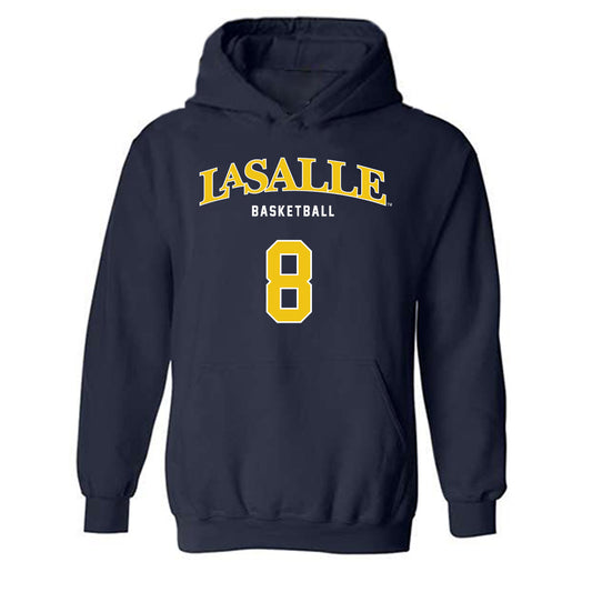 La Salle - NCAA Men's Basketball : Nas Hart - Sports Shersey Hooded Sweatshirt-0