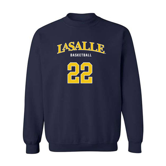 La Salle - NCAA Women's Basketball : Yar Manyiel - Sports Shersey Crewneck Sweatshirt-0