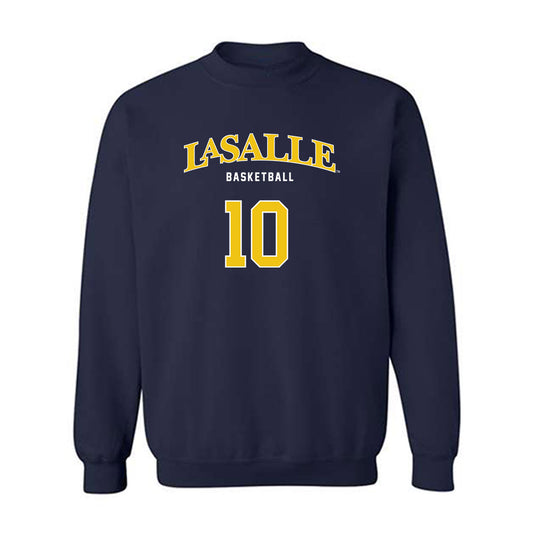 La Salle - NCAA Men's Basketball : Jaden Johnson - Sports Shersey Crewneck Sweatshirt-0