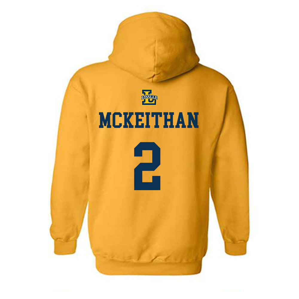La Salle - NCAA Men's Basketball : Corey McKeithan - Sports Shersey Hooded Sweatshirt-1