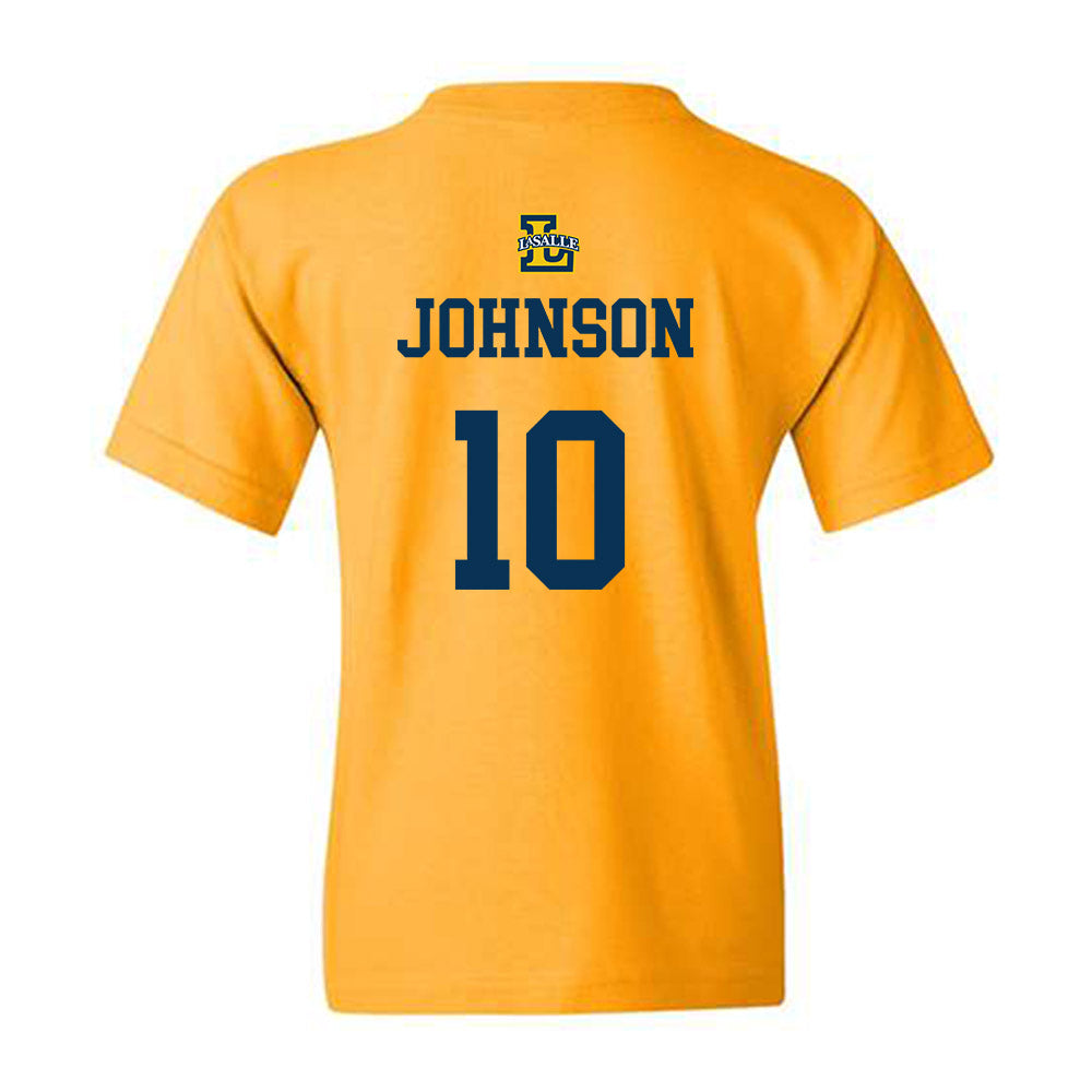 La Salle - NCAA Men's Basketball : Jaden Johnson - Sports Shersey Youth T-Shirt-1