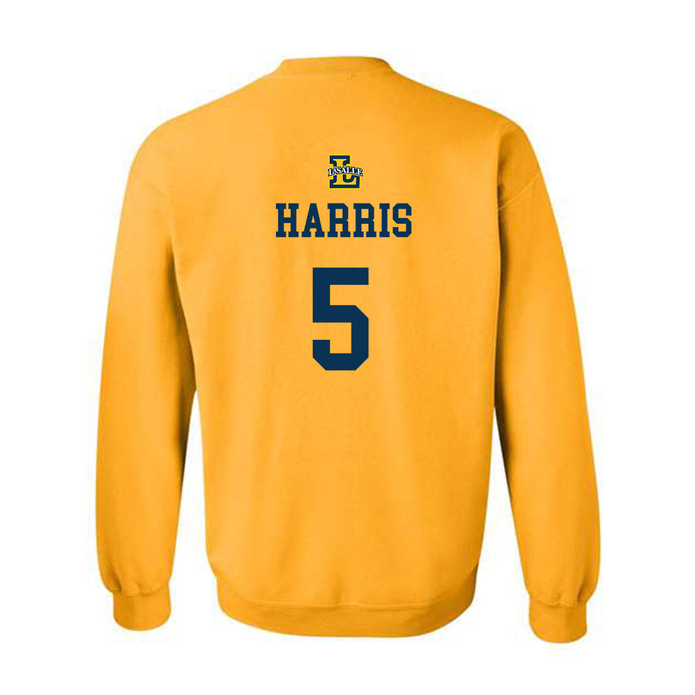 La Salle - NCAA Men's Basketball : Josiah Harris - Sports Shersey Crewneck Sweatshirt-1
