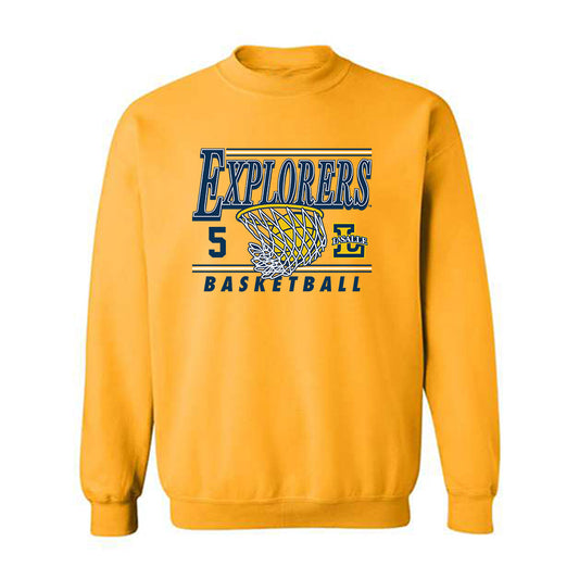 La Salle - NCAA Men's Basketball : Josiah Harris - Generic Shersey Crewneck Sweatshirt-0