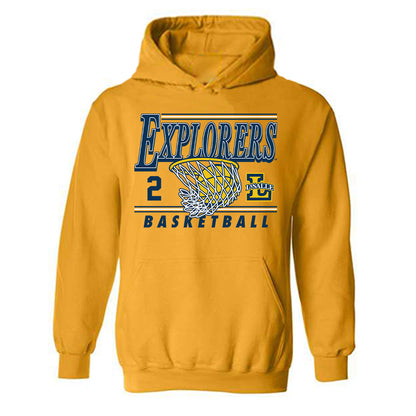 La Salle - NCAA Men's Basketball : Jaeden Marshall - Generic Shersey Hooded Sweatshirt-0