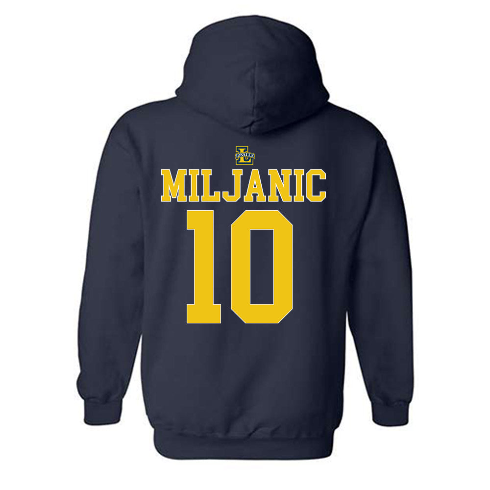 La Salle - NCAA Women's Basketball : Ivona Miljanic - Generic Shersey Hooded Sweatshirt-1