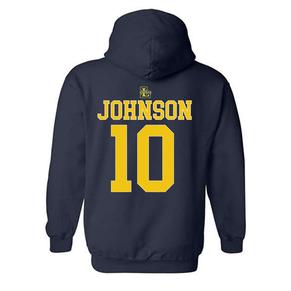 La Salle - NCAA Men's Basketball : Jaden Johnson - Generic Shersey Hooded Sweatshirt-1