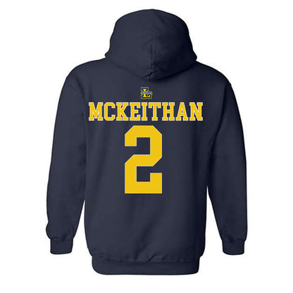 La Salle - NCAA Men's Basketball : Corey McKeithan - Generic Shersey Hooded Sweatshirt-1