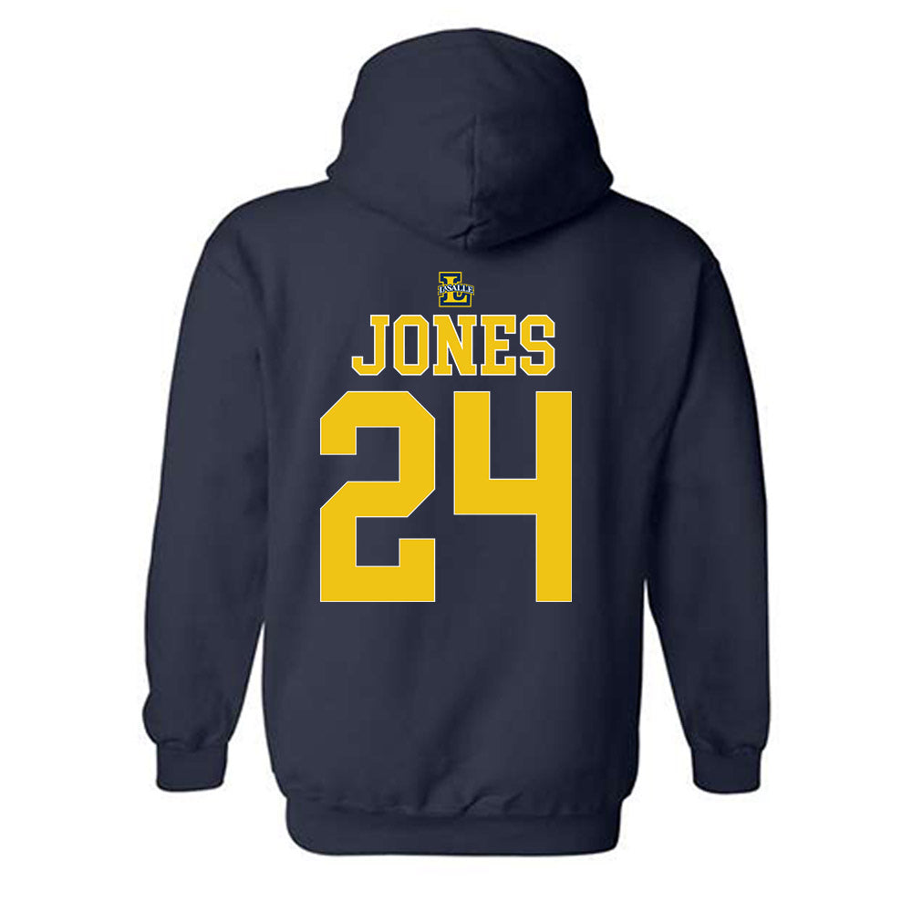 La Salle - NCAA Men's Basketball : Deuce Jones - Generic Shersey Hooded Sweatshirt-1