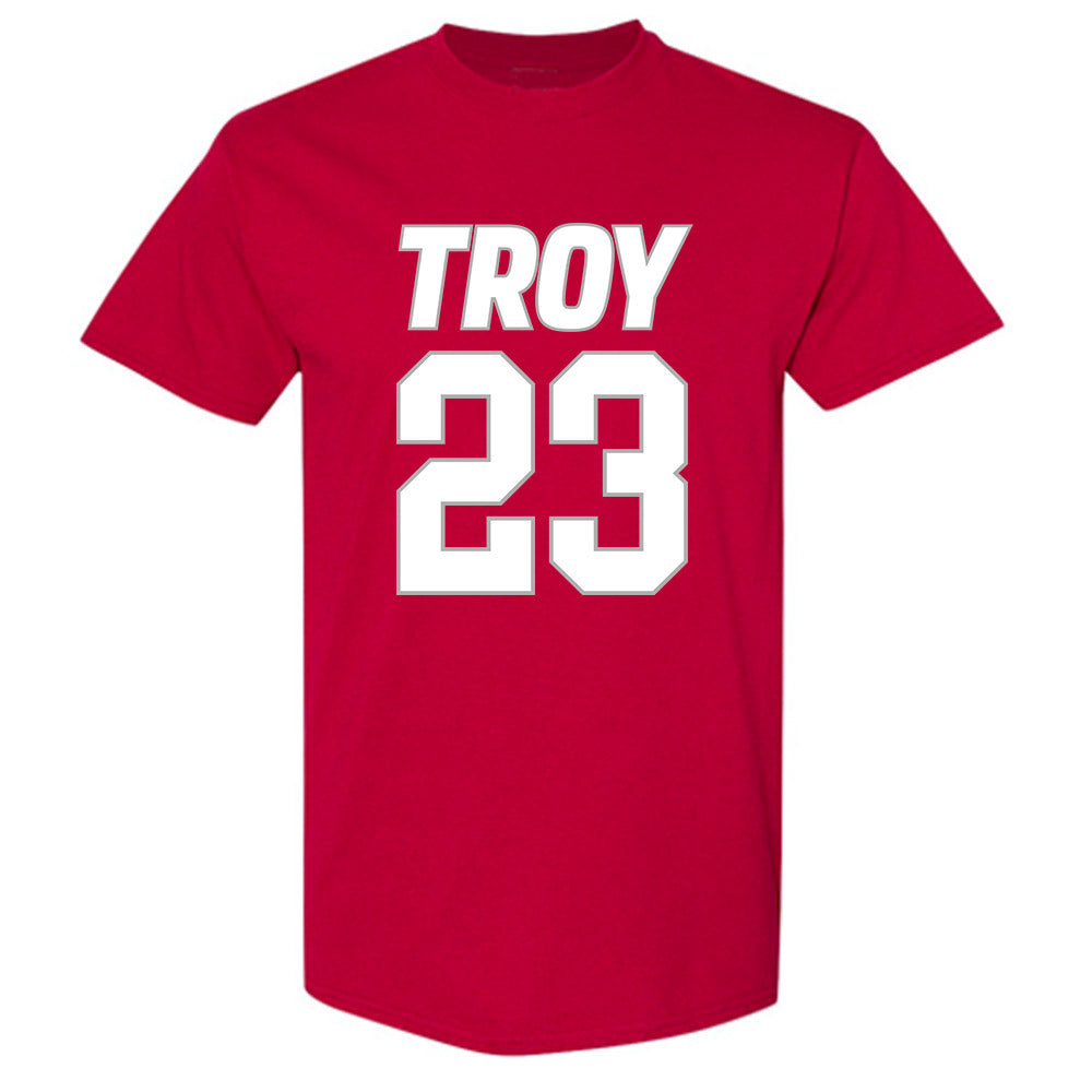 Troy - NCAA Men's Basketball : Tucker Wadsworth - Shersey T-Shirt-0