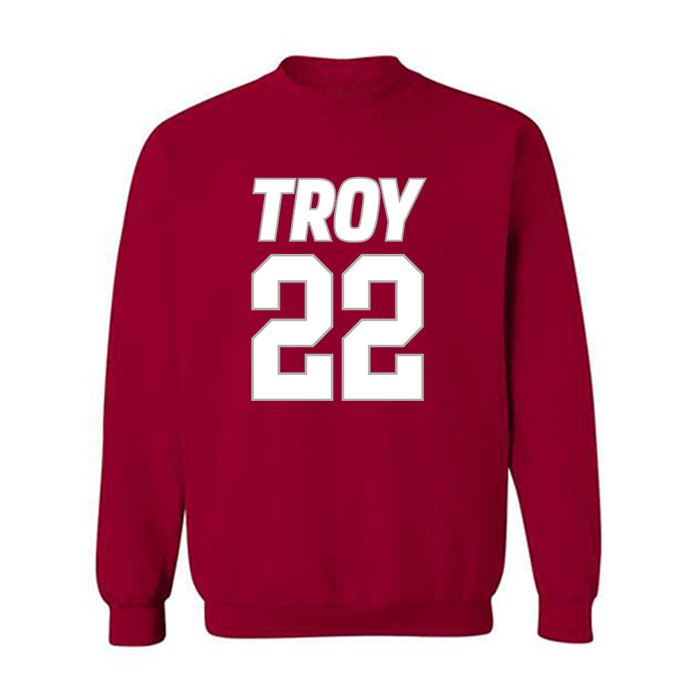 Troy - NCAA Women's Basketball : Rachel Leggett - Shersey Crewneck Sweatshirt-0