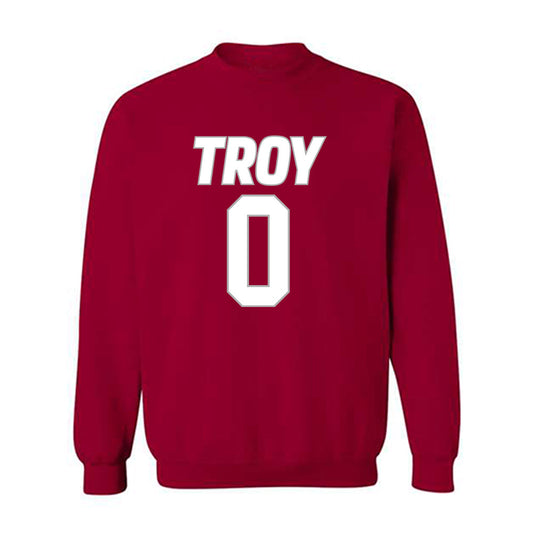 Troy - NCAA Men's Basketball : Kerrington Kiel - Shersey Crewneck Sweatshirt-0