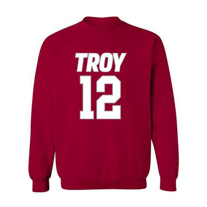 Troy - NCAA Women's Basketball : Fortuna Ngnawo - Shersey Crewneck Sweatshirt-0