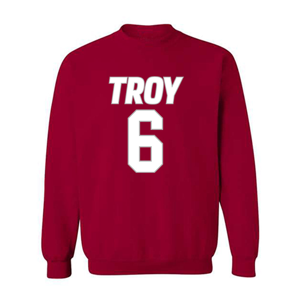Troy - NCAA Women's Basketball : Shakirah Edwards - Shersey Crewneck Sweatshirt-0