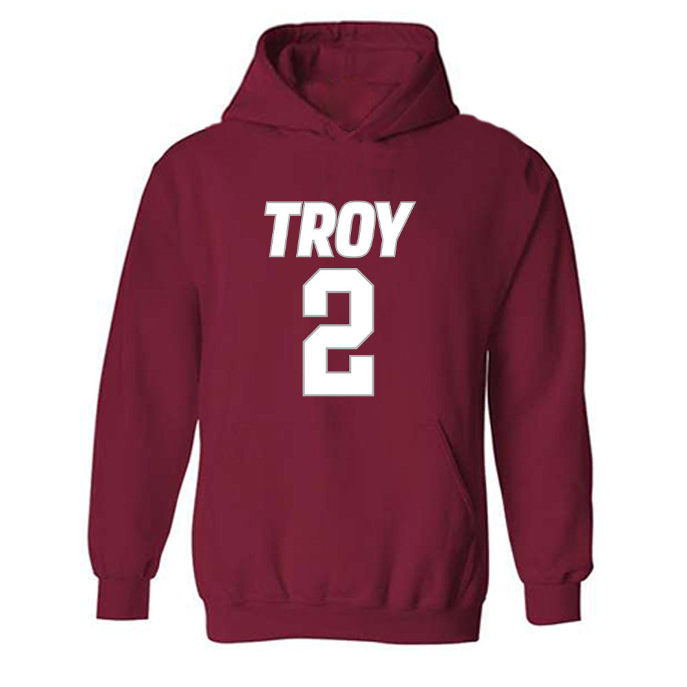Troy - NCAA Women's Basketball : Ashley Baez - Shersey Hooded Sweatshirt-0