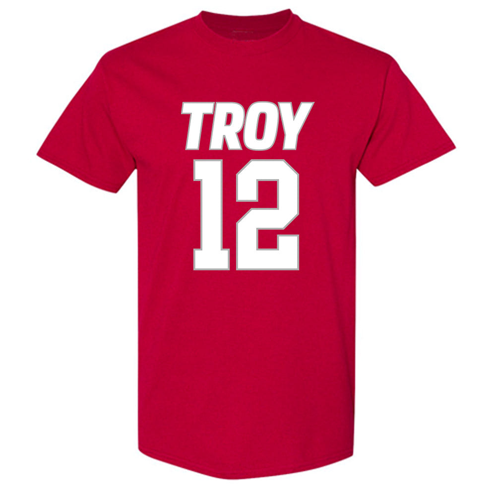 Troy - NCAA Women's Basketball : Fortuna Ngnawo - Shersey T-Shirt-0