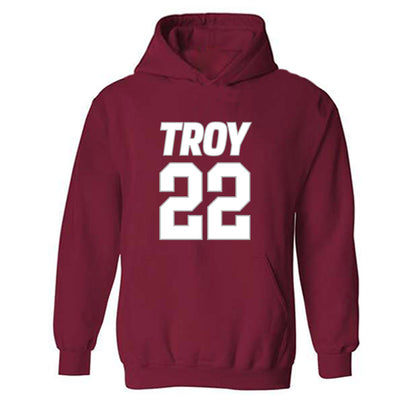 Troy - NCAA Women's Basketball : Rachel Leggett - Shersey Hooded Sweatshirt-0