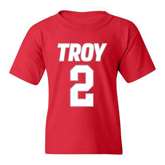 Troy - NCAA Women's Basketball : Ashley Baez - Shersey Youth T-Shirt-0