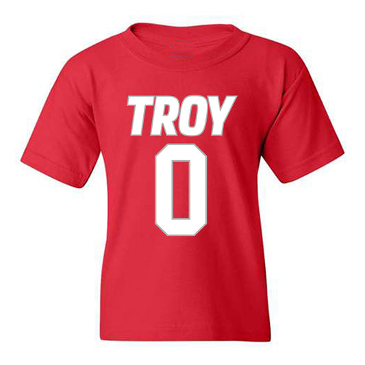 Troy - NCAA Women's Basketball : Detavia Salter - Shersey Youth T-Shirt-0