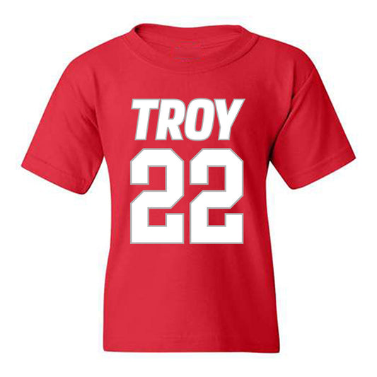 Troy - NCAA Women's Basketball : Rachel Leggett - Shersey Youth T-Shirt-0