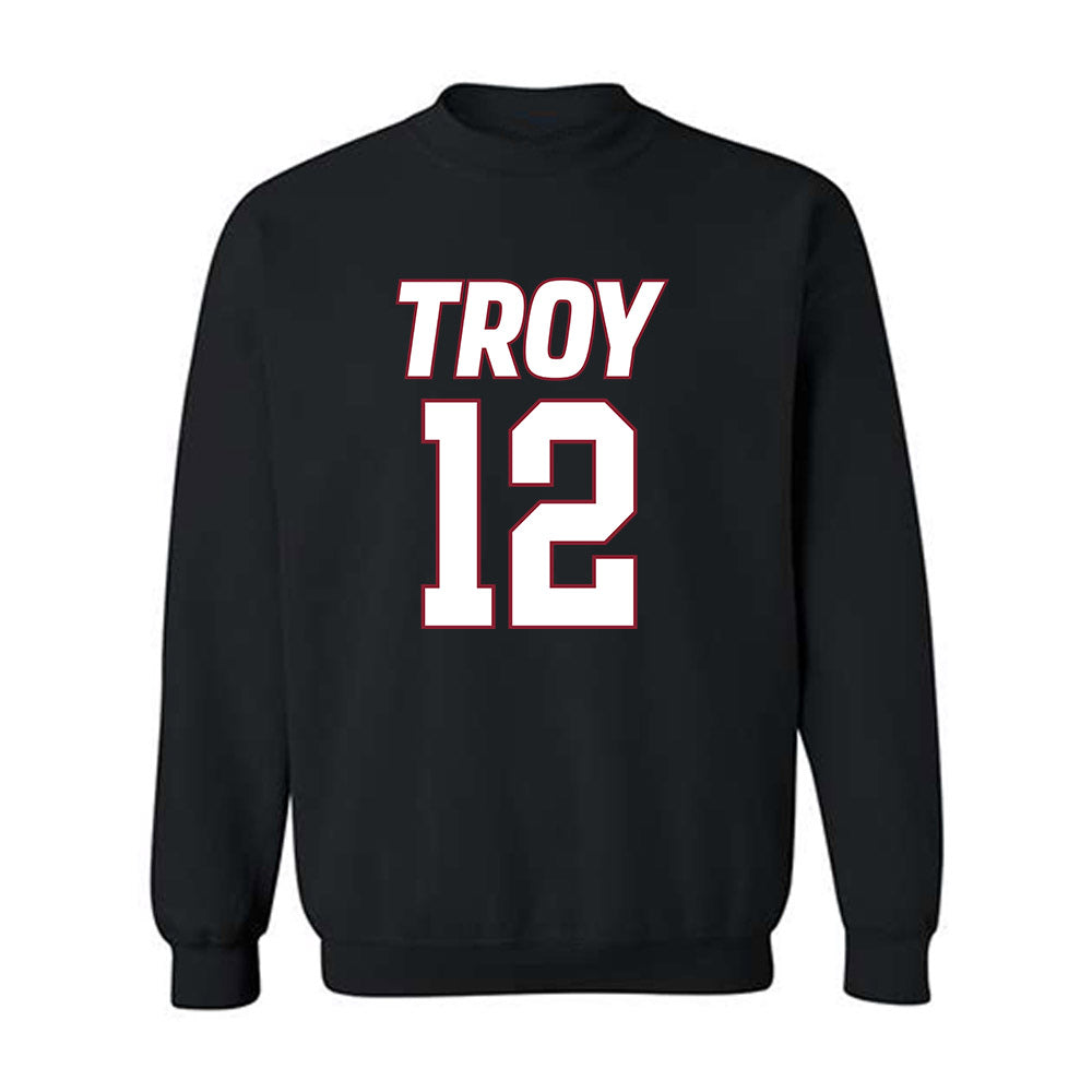 Troy - NCAA Women's Basketball : Fortuna Ngnawo - Crewneck Sweatshirt-0