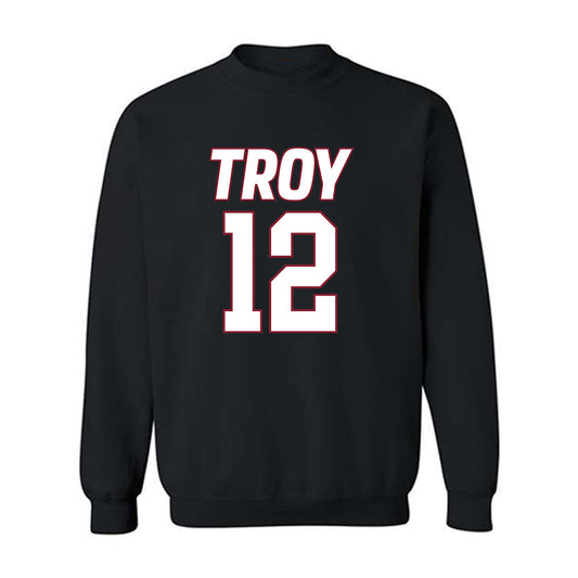 Troy - NCAA Women's Basketball : Fortuna Ngnawo - Crewneck Sweatshirt-0