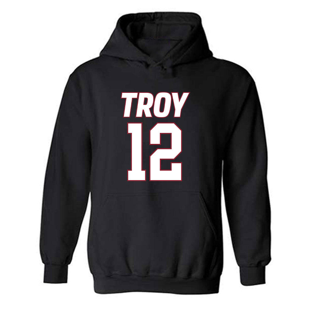 Troy - NCAA Women's Basketball : Fortuna Ngnawo - Hooded Sweatshirt-0