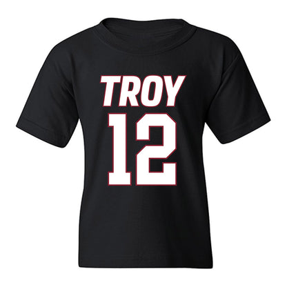 Troy - NCAA Women's Basketball : Fortuna Ngnawo - Youth T-Shirt-0