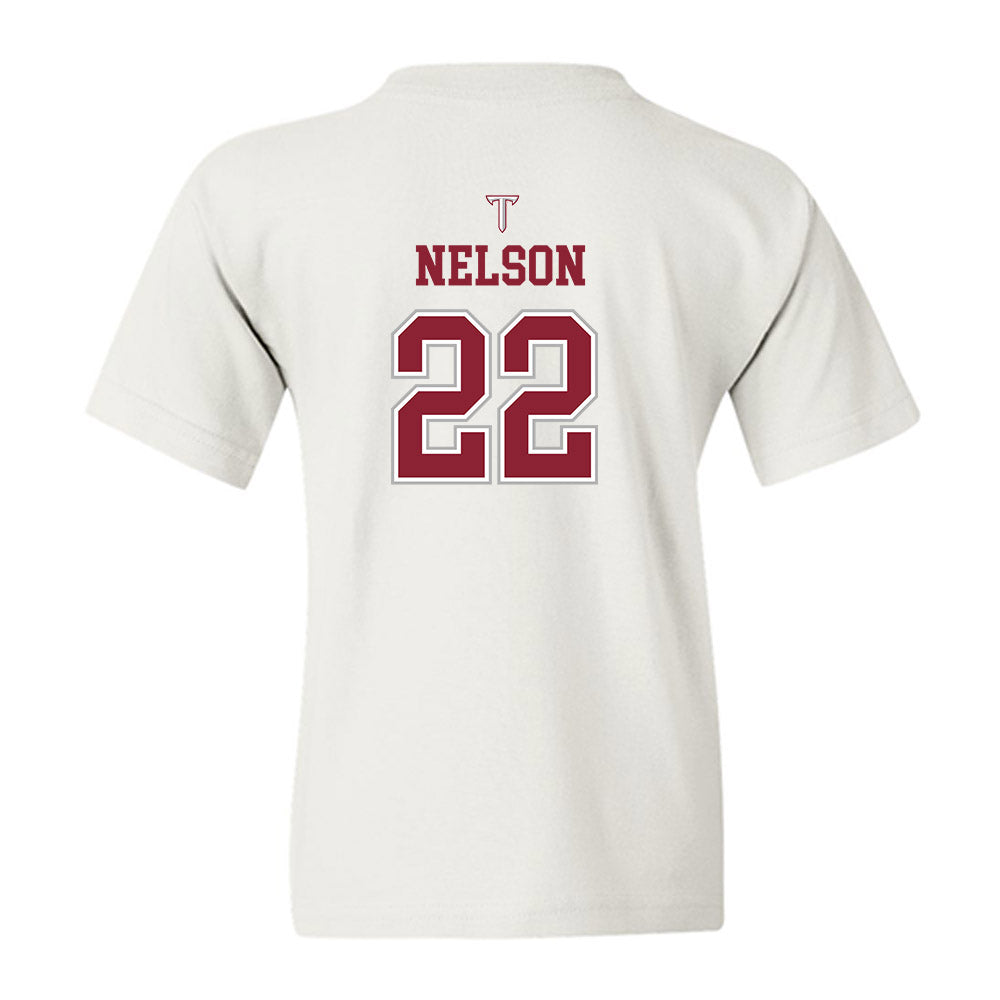 Troy - NCAA Baseball : Drew Nelson - Shersey Youth T-Shirt-1