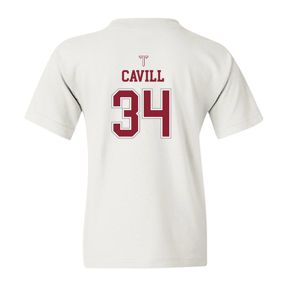 Troy - NCAA Baseball : Blake Cavill - Shersey Youth T-Shirt-1