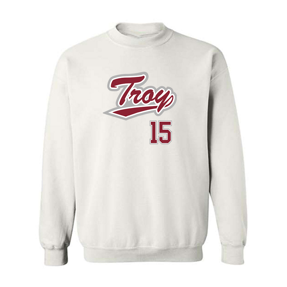 Troy - NCAA Baseball : Tommy Egan - Shersey Crewneck Sweatshirt-0