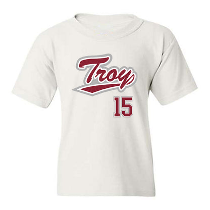 Troy - NCAA Baseball : Tommy Egan - Shersey Youth T-Shirt-0