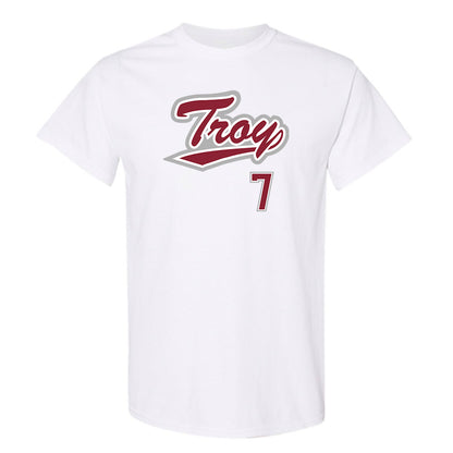 Troy - NCAA Baseball : Gavin Schrader - Shersey T-Shirt-0