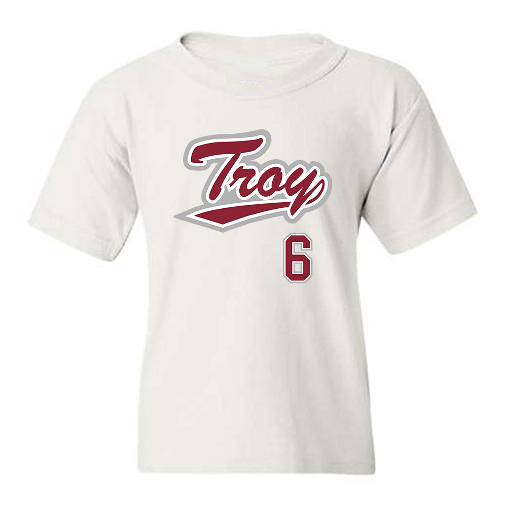 Troy - NCAA Baseball : Brady Richardson - Shersey Youth T-Shirt-0