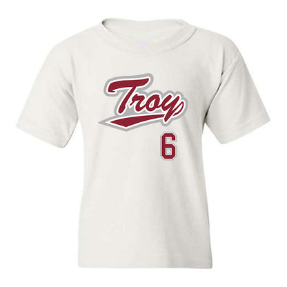 Troy - NCAA Baseball : Brady Richardson - Shersey Youth T-Shirt-0