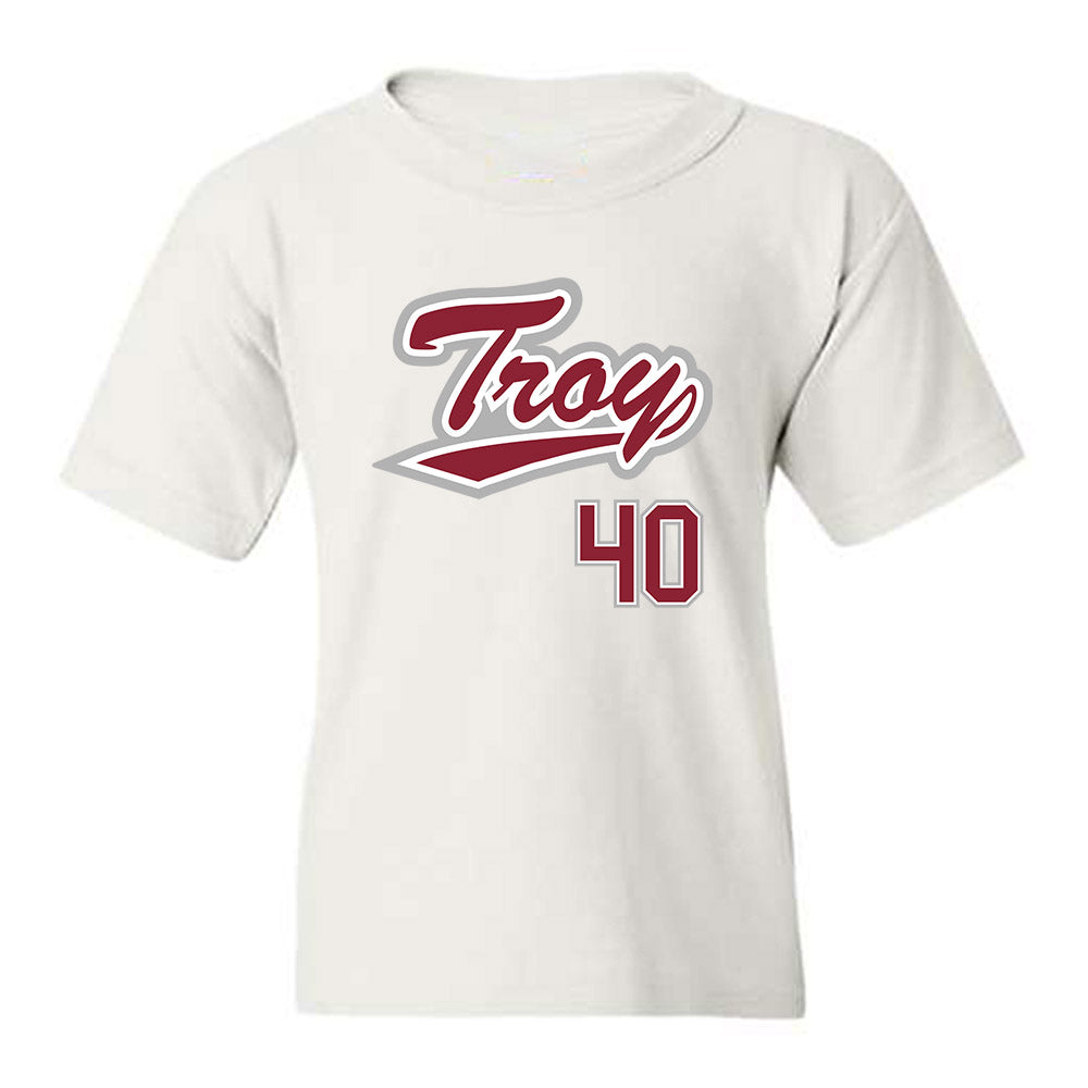 Troy - NCAA Baseball : Nico Azpilcueta - Shersey Youth T-Shirt-0