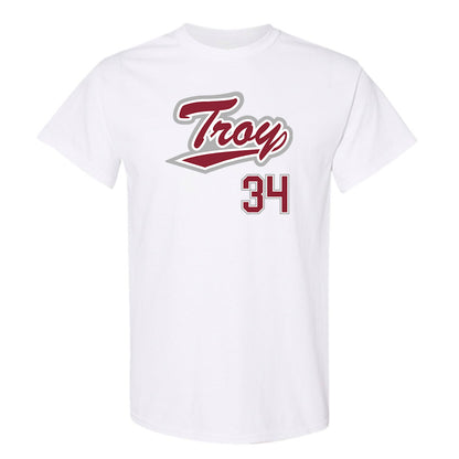 Troy - NCAA Baseball : Blake Cavill - Shersey T-Shirt-0