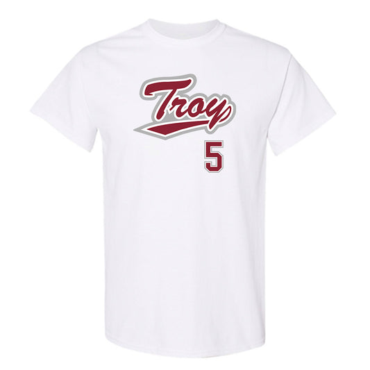 Troy - NCAA Baseball : James Janicki - Shersey T-Shirt-0