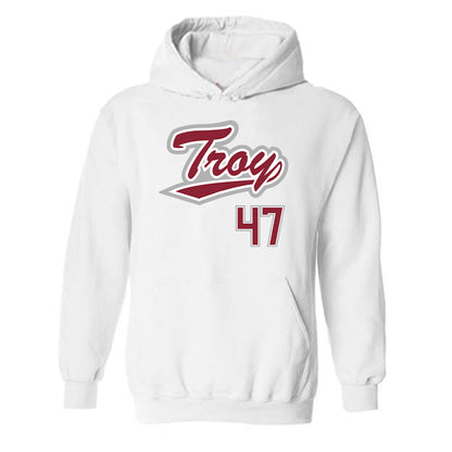 Troy - NCAA Baseball : Noah Thigpen - Shersey Hooded Sweatshirt