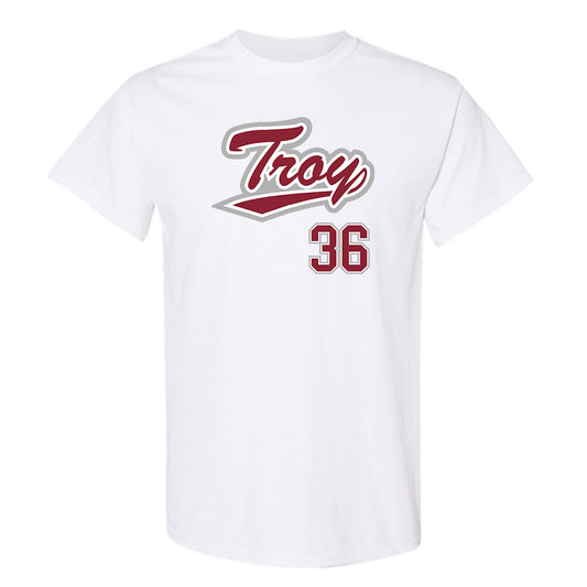 Troy - NCAA Baseball : Chase Cartron - Shersey T-Shirt-0