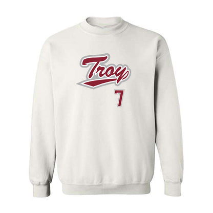 Troy - NCAA Baseball : Gavin Schrader - Shersey Crewneck Sweatshirt-0