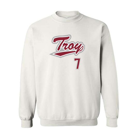 Troy - NCAA Baseball : Gavin Schrader - Shersey Crewneck Sweatshirt-0
