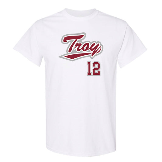 Troy - NCAA Baseball : Tate Farquhar - Shersey T-Shirt-0