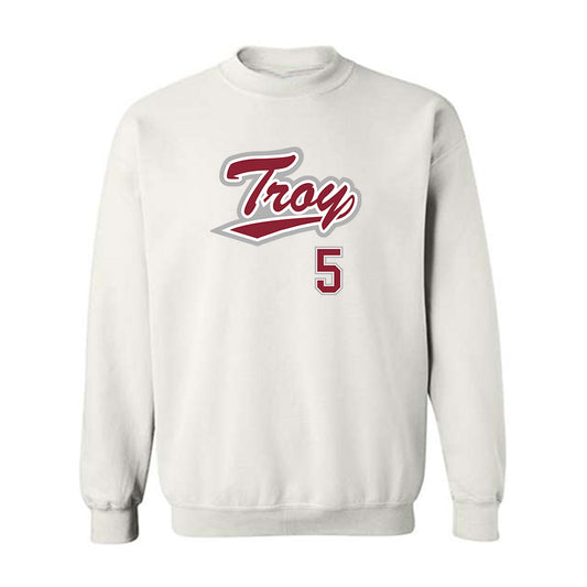 Troy - NCAA Baseball : James Janicki - Shersey Crewneck Sweatshirt-0