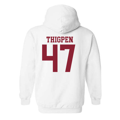 Troy - NCAA Baseball : Noah Thigpen - Generic Shersey Hooded Sweatshirt