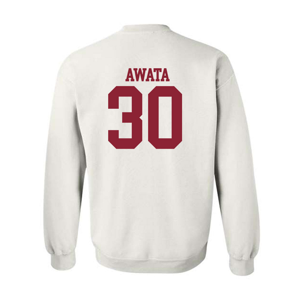 Troy - NCAA Men's Basketball : Hikaru Awata - Generic Shersey Crewneck Sweatshirt-1