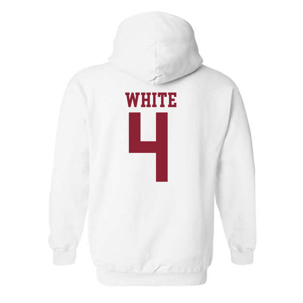 Troy - NCAA Football : Noreel White - Generic Shersey Hooded Sweatshirt-1