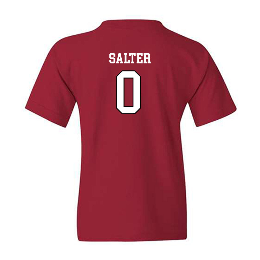 Troy - NCAA Women's Basketball : Detavia Salter - Cardinal Red Youth T-Shirt-1